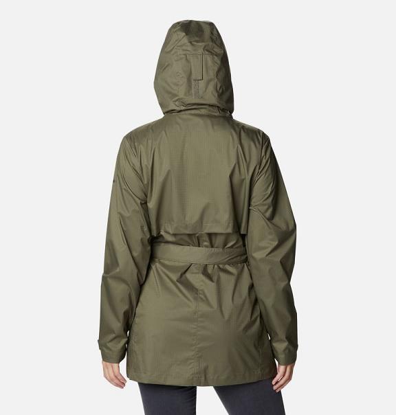 Columbia Pardon My Trench Rain Jacket Green For Women's NZ81523 New Zealand